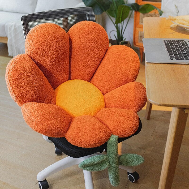 Ins Flower Waist Cushions Backrest Sofa Pillow Soft Office Chair Seat Cushion Lumbar Pad Pillow Birthday Gift Home Decor
