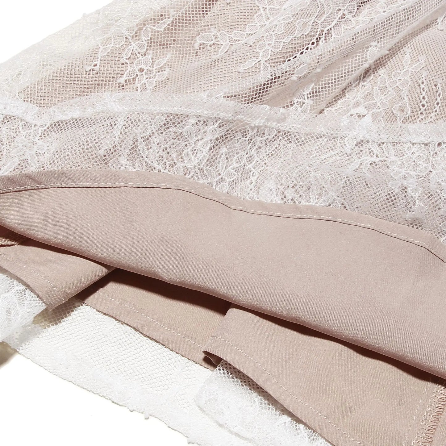 White Lace Corset Strap Mini Dress