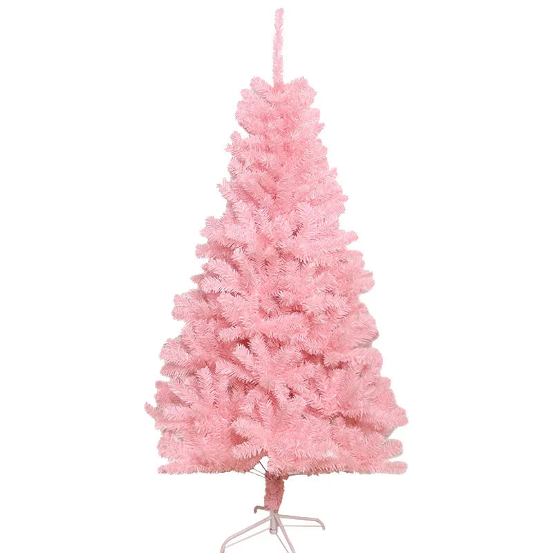Artificial Pink Christmas Tree with Metal Stand, PVC Encryption Xmas Tree, Party Decoration, Home and Office