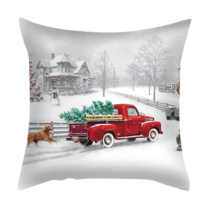 Christmas Series Pillowcase Santa Elk Festival Home Decor Office Sofa Cushion Cover 40*40cm/45*45cm/50*50cm/60*60cmcm