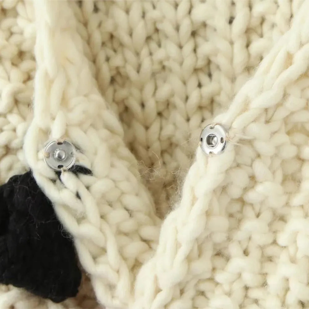 Crochet 3D Bow Cardigan