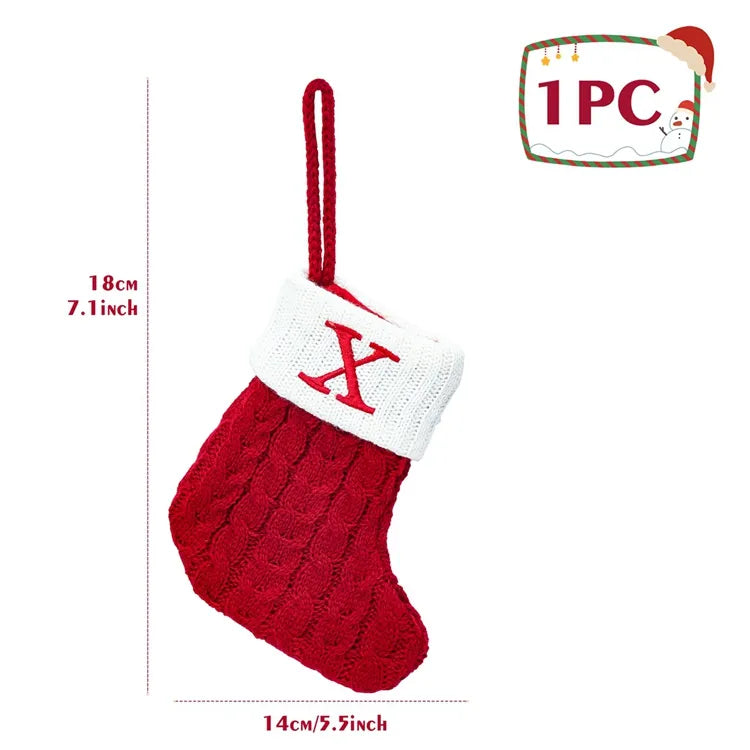 Christmas Alphabet Knitting Socks Christmas Tree Ornaments Christmas Decorations For Home 2023 Navidad Noel Xmas Gift