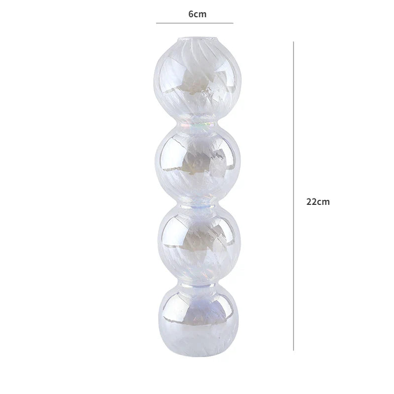 1pc Floriddle Glass Vases Nordic Candlestick Wedding Decoration Christmas Decoration Candle Stick Holder Home Decor Flower Vase