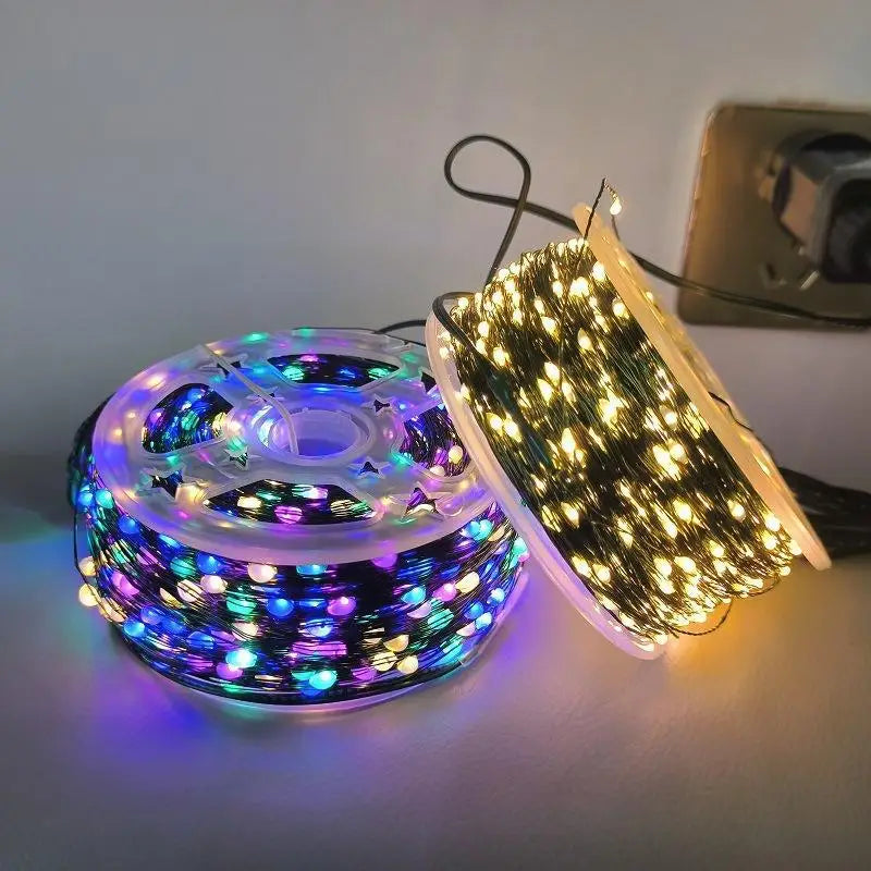 Green Copper Wire Garland Light 5/10/20M LED String Lights Waterproof Fairy Lights for Christmas Wedding Party Decorationpplies