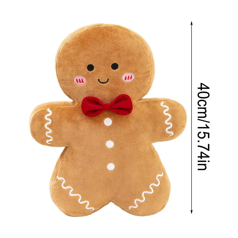 Christmas Candy Cane Pillow Gingerbread House Decoration Plush Throw Pillow Winter Home Decor Living Room Sofa Couch Cushions