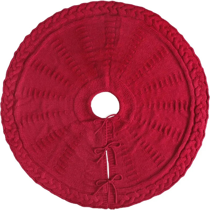 New Product Christmas Tree Skirt Knitted Tree Skirt Apron Christmas Tree Decorations Christmas Gifts Home Decorations