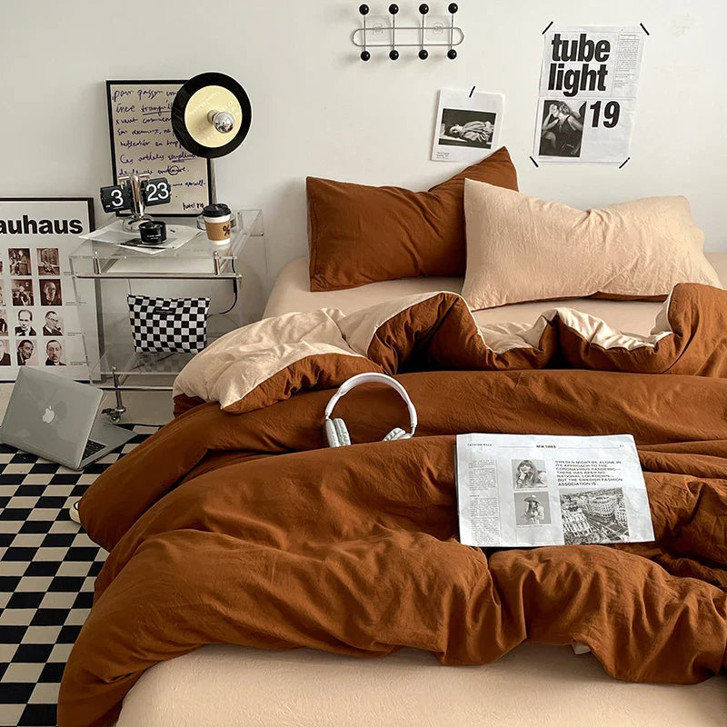 INS Bedding Comforter sets Duvet Cover bedsheets set with pillows case Bedding Linens Set for Queen/King Bed edredones de cama