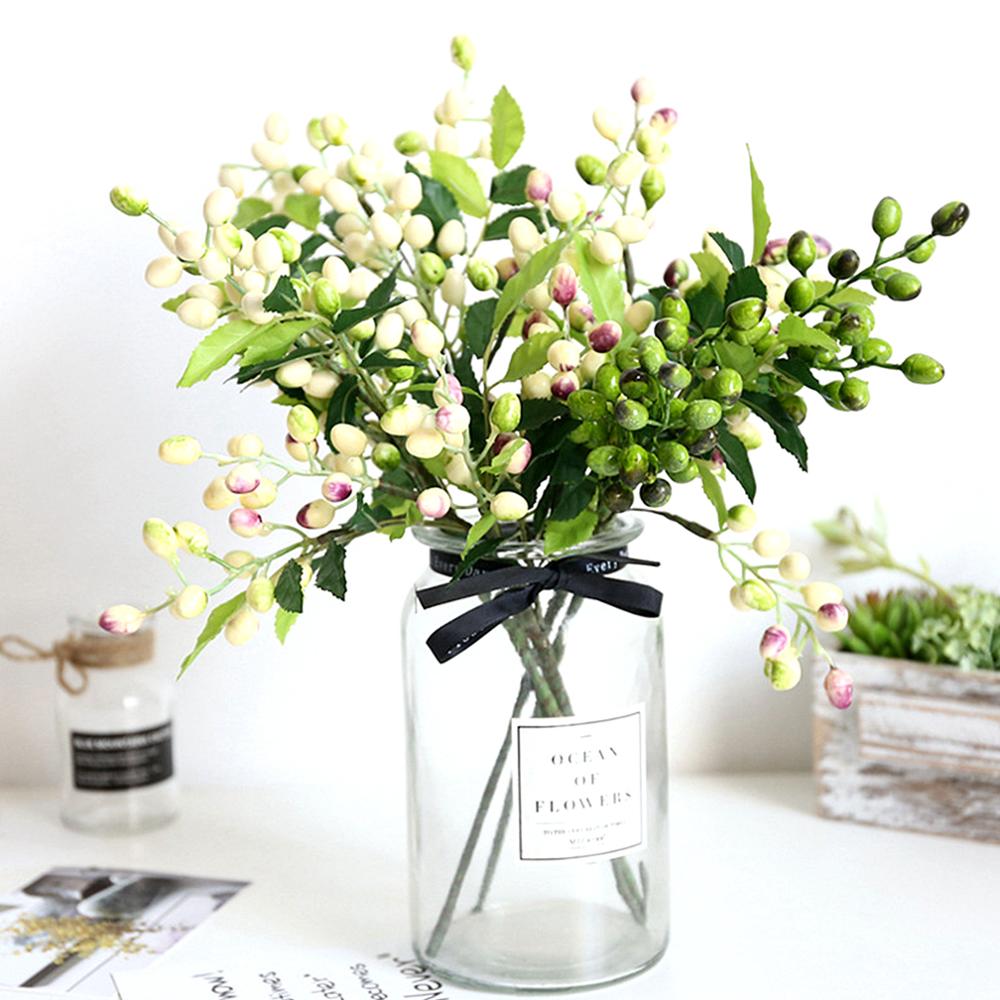 1PC Artificial Berry Fruit DIY Flowers Cheap Blue Berry Christmas Home Wedding Decoration Fake Artificial Flower Arrangement