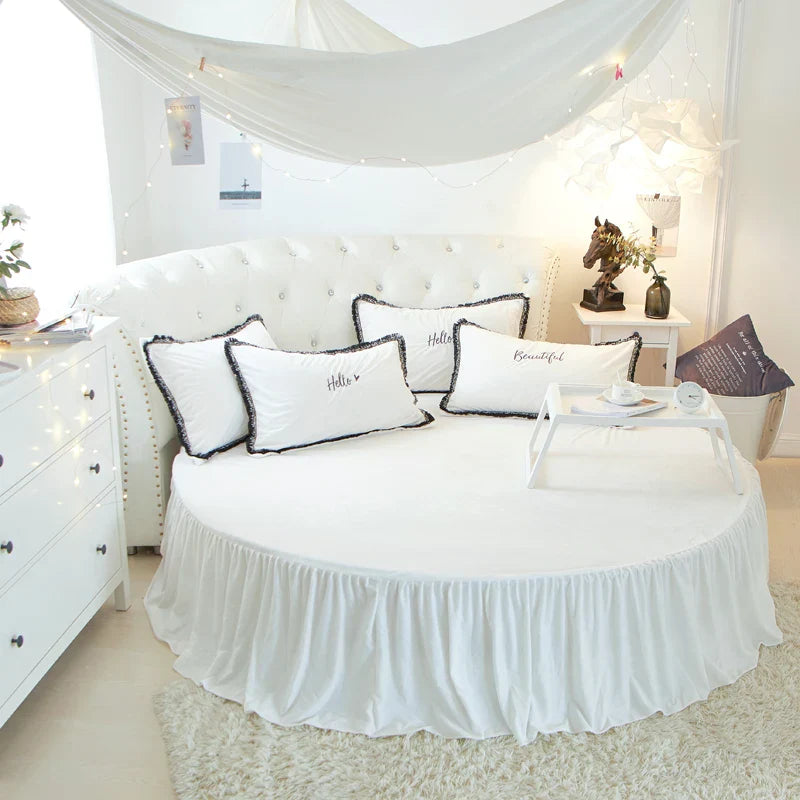 Coral velvet round bed simple color velvet round sheet diameter 200cm-220cm flannel sheet without pillowcase winter