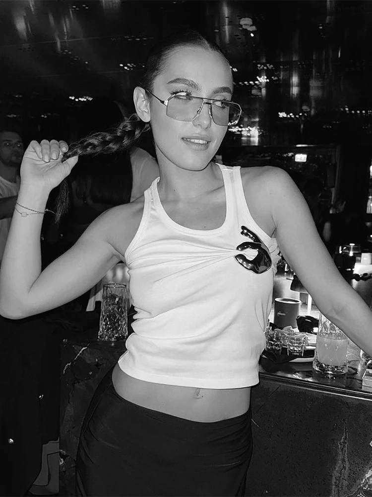 Metal Finger Design Tank Top