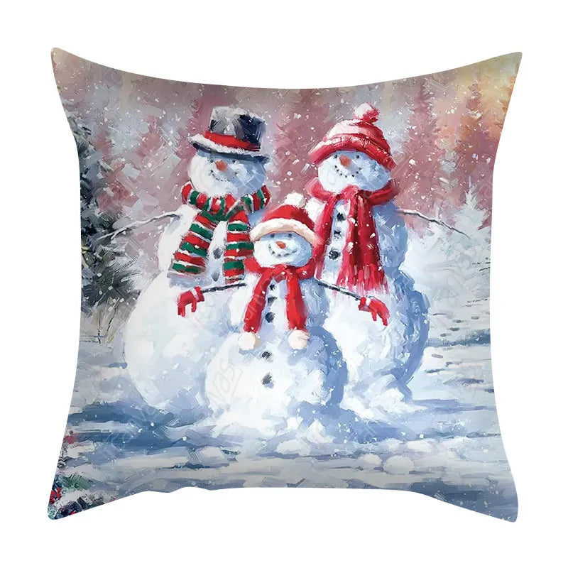 Christmas Series Pillowcase Santa Elk Festival Home Decor Office Sofa Cushion Cover 40*40cm/45*45cm/50*50cm/60*60cmcm