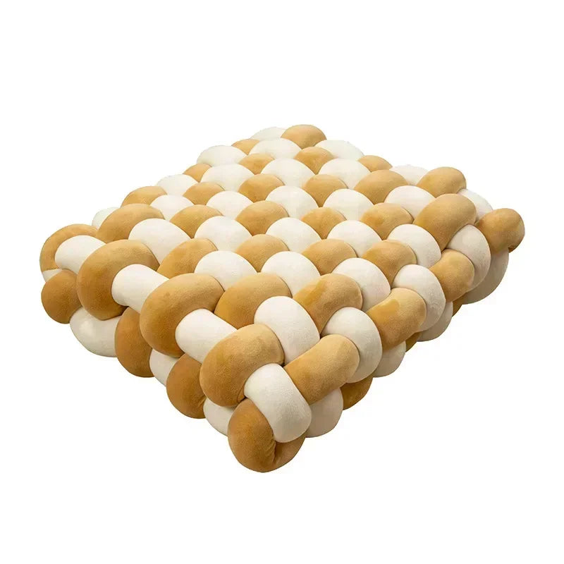 Square Knot Stuffed Cushion Nordic Aesthetic Pillow Decorative Plush Pillow Office Sleeping Floor Windowsill Back Cushion Decor