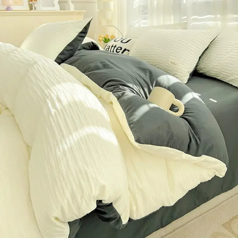 King Size Bedding Set Luxurious And Comfortable Set 3/4pcs With Down Duvet Covers Bed Sheets And Pillowcases King Size Bed Set