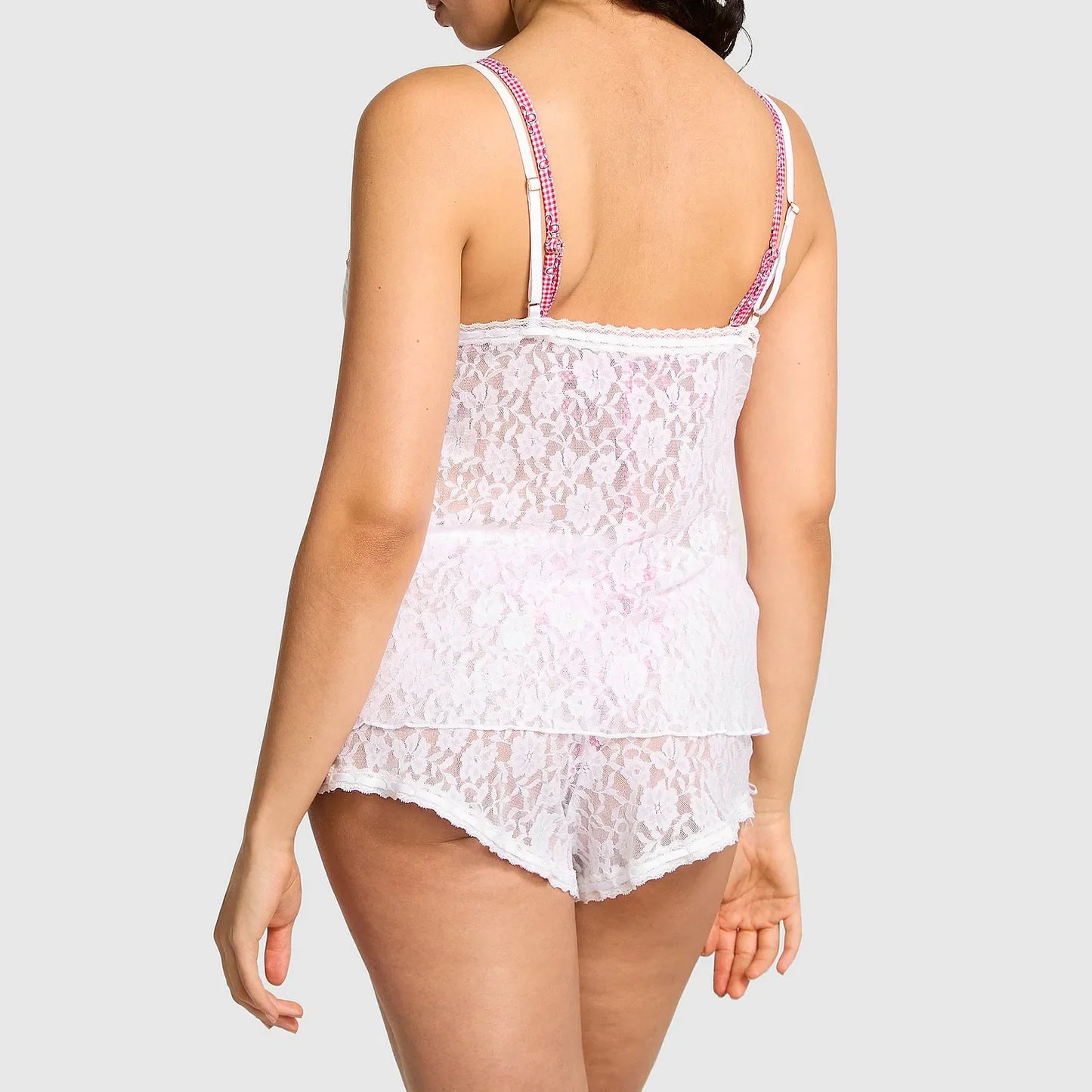 White Layered Cami Top And Shorts Set