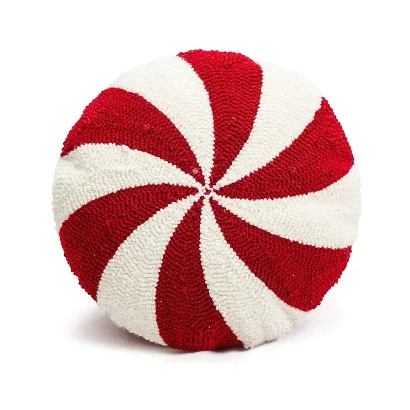 Christmas Cartoon Candy Cushion Living Room Sofa Cushions New Year's Red Decoration Cushions Bedroom Bedside Cushion Pillow Case