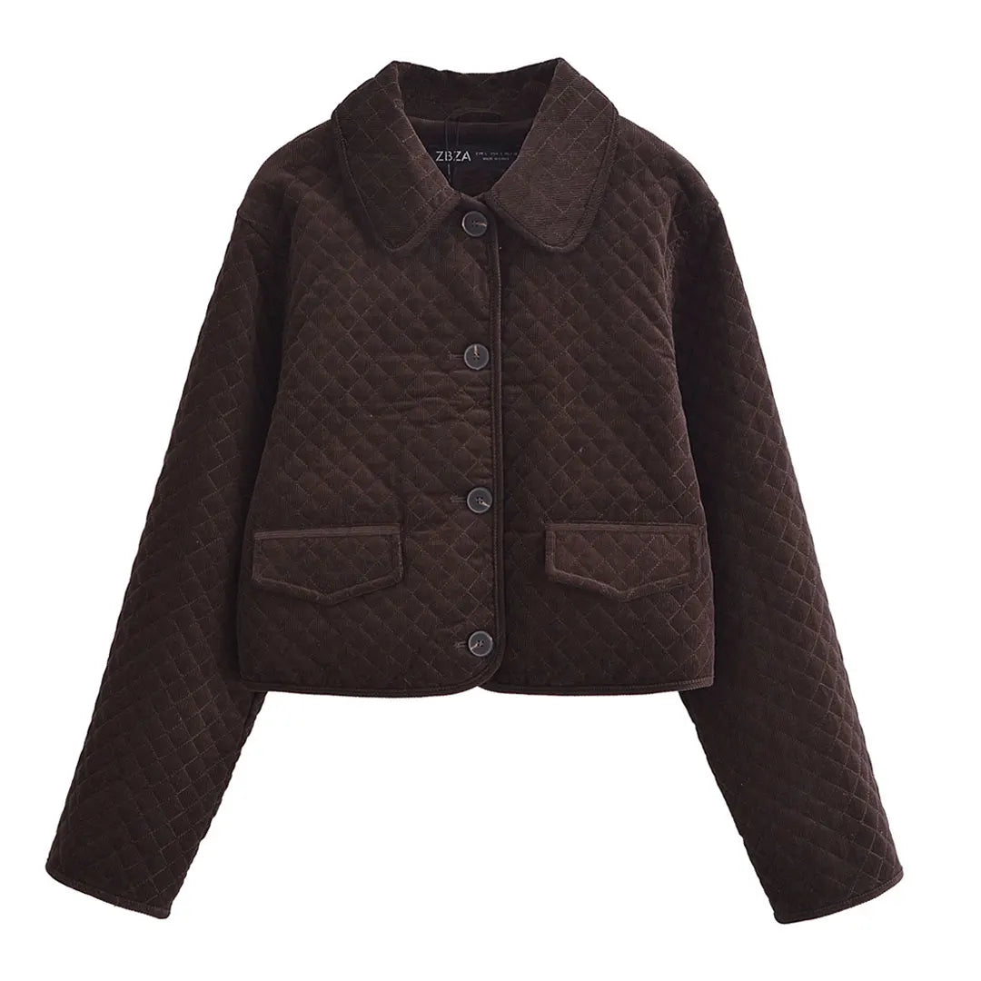 Brown Quilted Overshirt