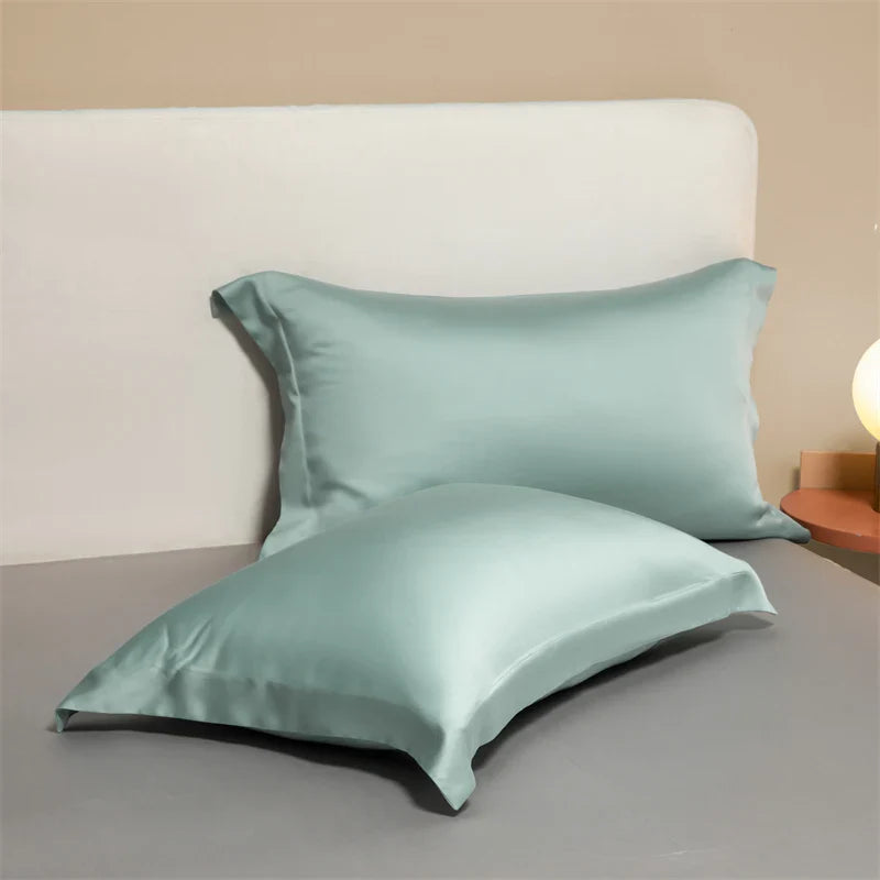 1 Pair(2 Pieces) Egyptian Cotton Pillowcases Solid Color Pillow Shams Covers
