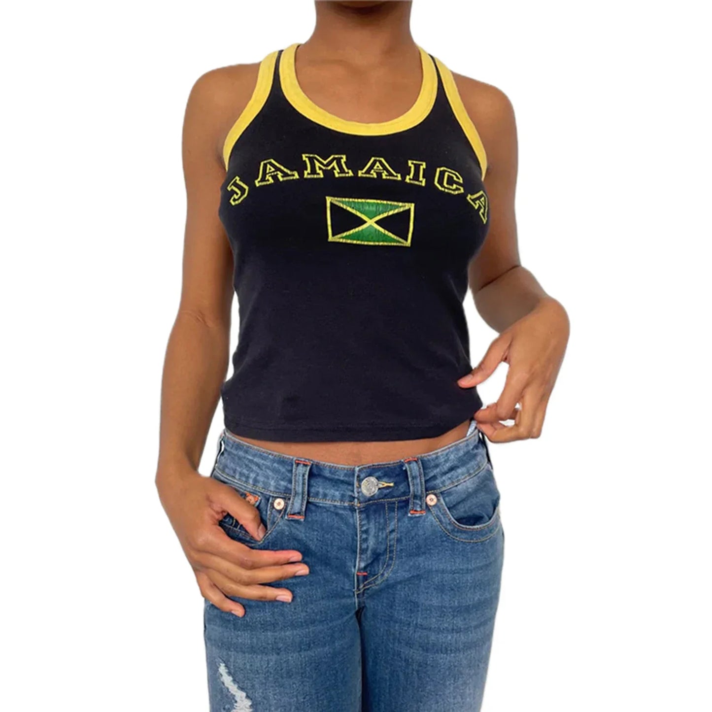 Jamaica Flag Racerback Tank Top - Casual Print