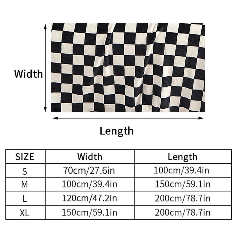 New Ins Checkerboard Blanket Classic Plaid Sofa Blanket Spring and Summer Air Conditioning Blanket Office Nap Shawl Cushion