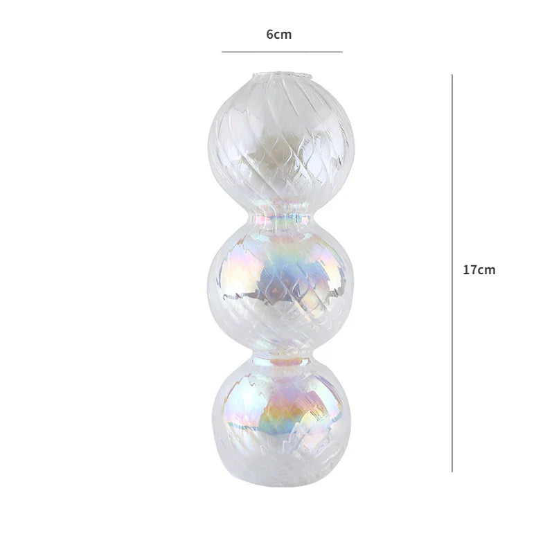 1pc Floriddle Glass Vases Nordic Candlestick Wedding Decoration Christmas Decoration Candle Stick Holder Home Decor Flower Vase