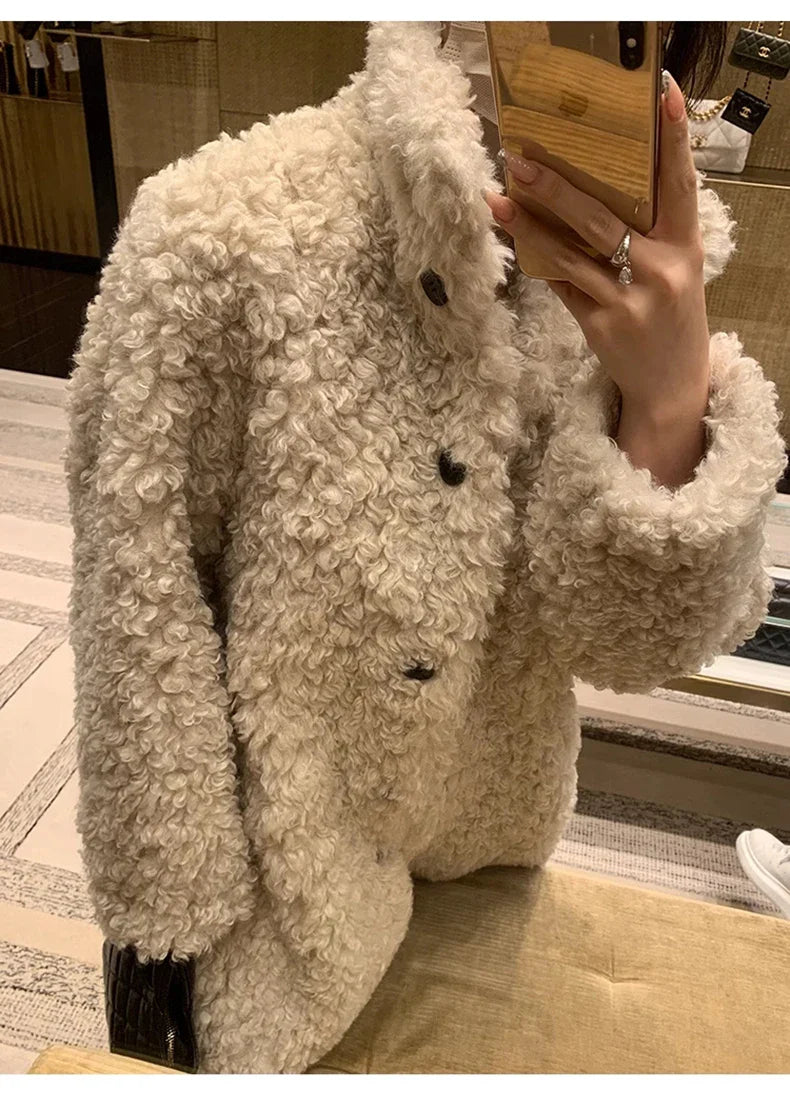 Faux Fuzzy Fur Long Coat