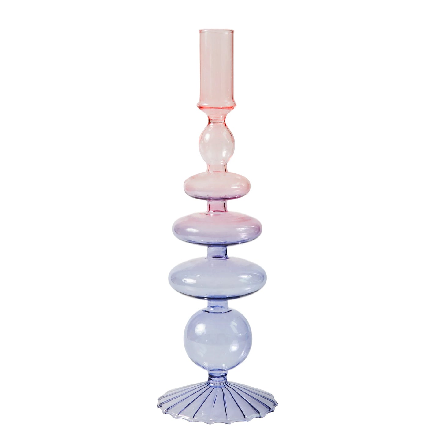 Floriddle Glass Candlesticks Lilac Candle Holders Wedding Table Centerpieces Nordic Home Decoration Christmas Gift