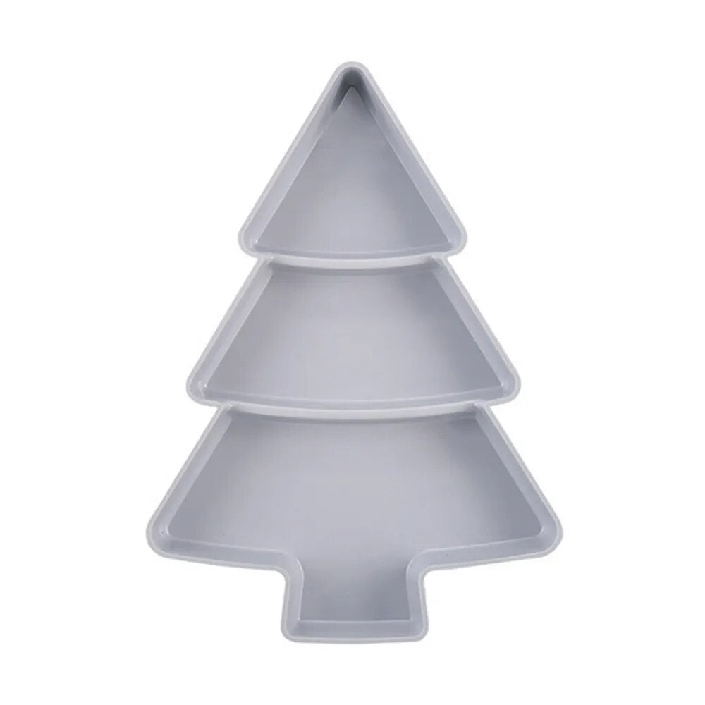 Christmas Tree Fruit Bowl Home Snack Plate Plastic Candy Dish Melon Seeds Dried Fruit Box Lazy Snack Box