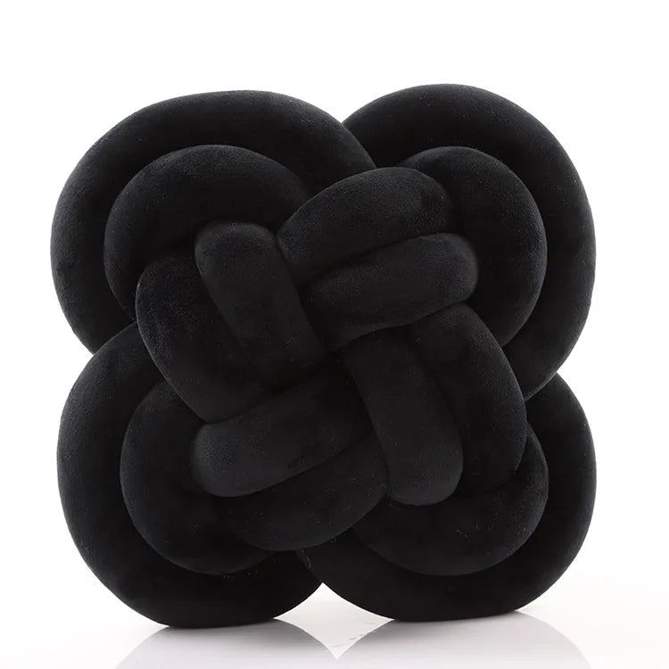 Inyahome Knot Pillow Ball Xmas Green Red Pink Decorative Throw Pillow Floor Cushion with Soft Plush for Couch Decor Household