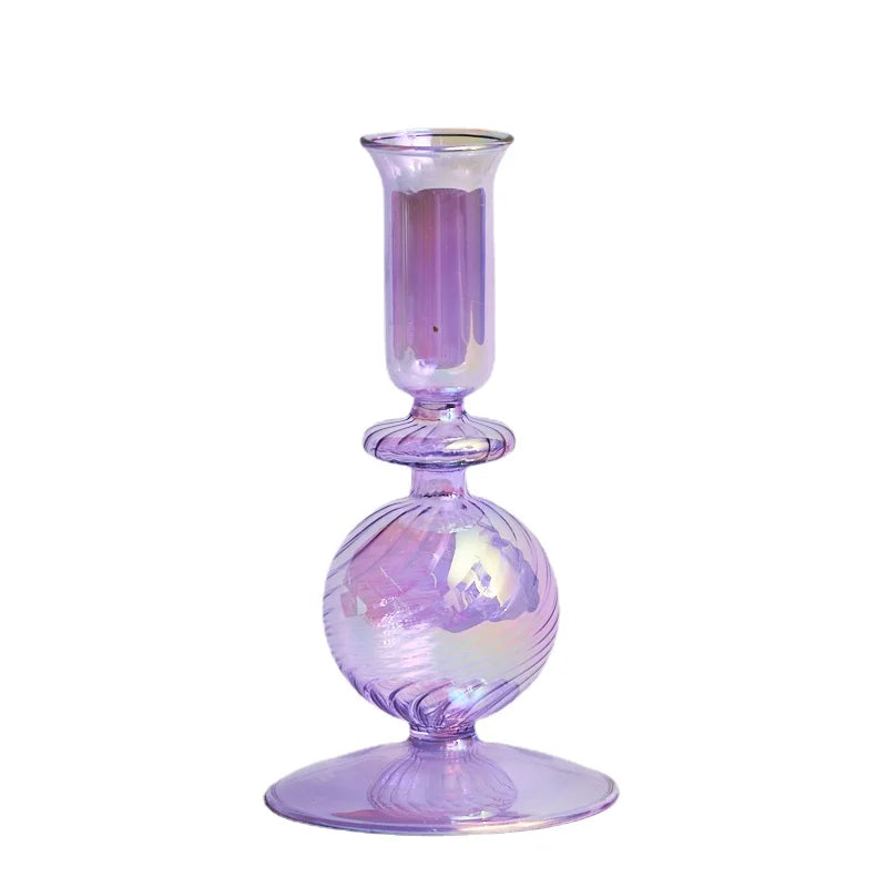 1pc Floriddle Glass Vases Nordic Candlestick Wedding Decoration Christmas Decoration Candle Stick Holder Home Decor Flower Vase
