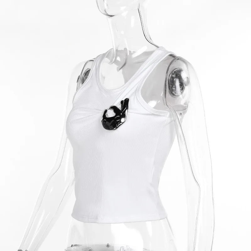 Metal Finger Design Tank Top