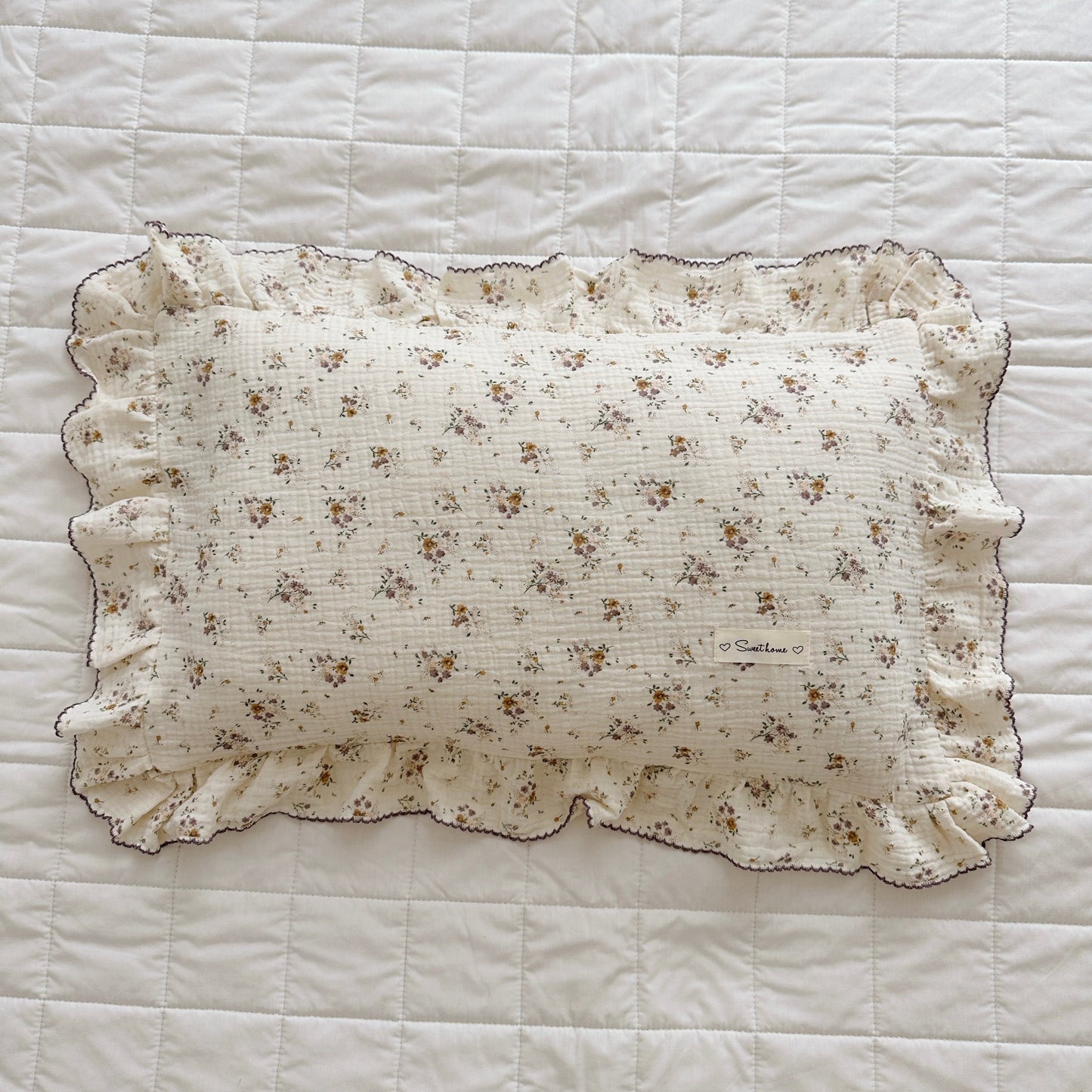 Baby Pillowcase Floral Print Cotton Muslin Newborn Pillow Case Pillow Cover for Baby 30x50cm 48x74cm