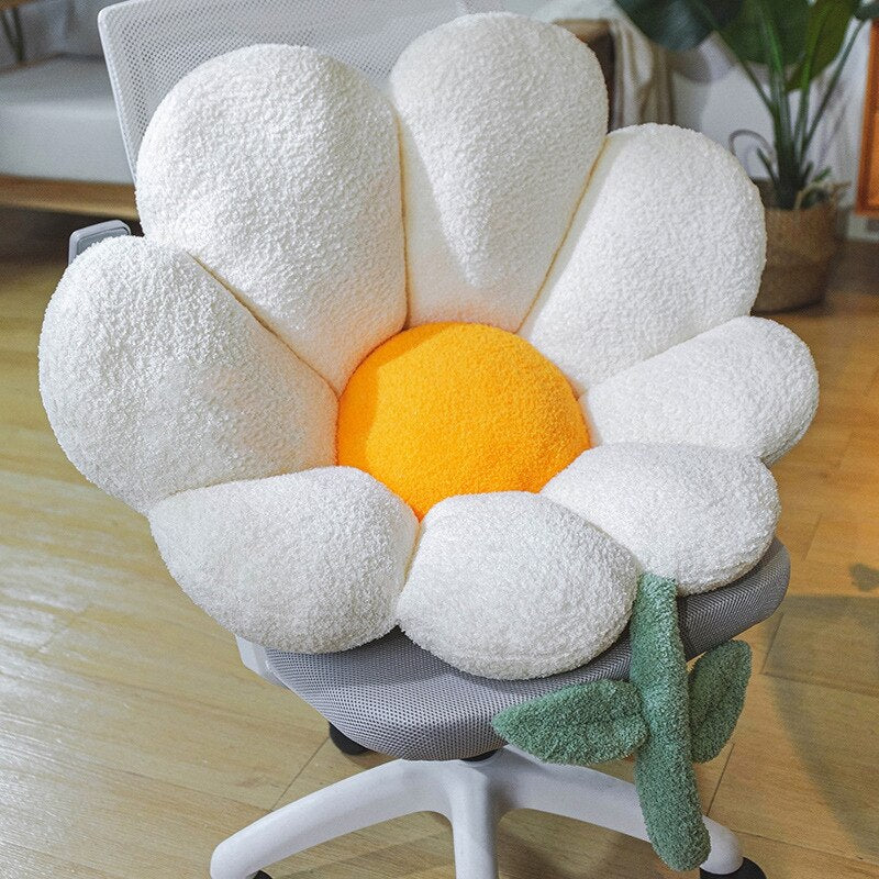 Ins Flower Waist Cushions Backrest Sofa Pillow Soft Office Chair Seat Cushion Lumbar Pad Pillow Birthday Gift Home Decor