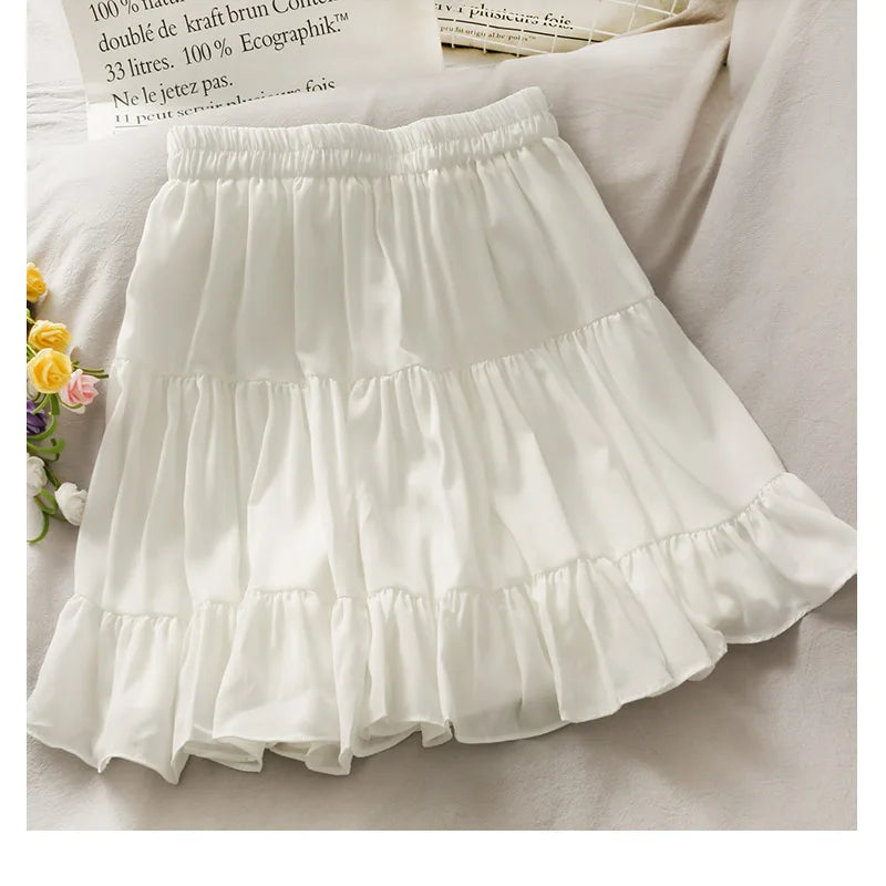 High Waist A-Line Mini Skirt - Casual Knit