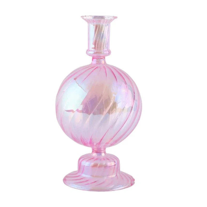 1pc Floriddle Glass Vases Nordic Candlestick Wedding Decoration Christmas Decoration Candle Stick Holder Home Decor Flower Vase