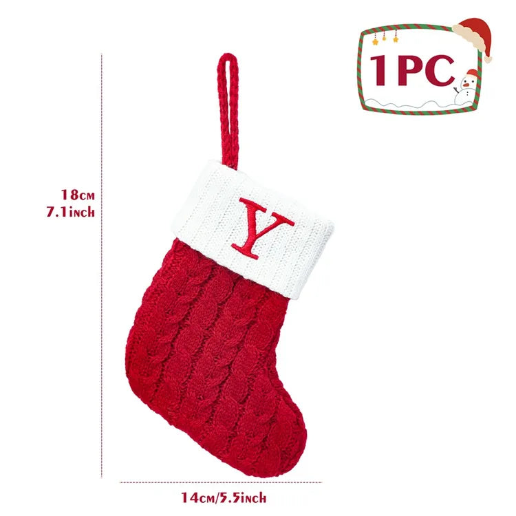 Christmas Alphabet Knitting Socks Christmas Tree Ornaments Christmas Decorations For Home 2023 Navidad Noel Xmas Gift