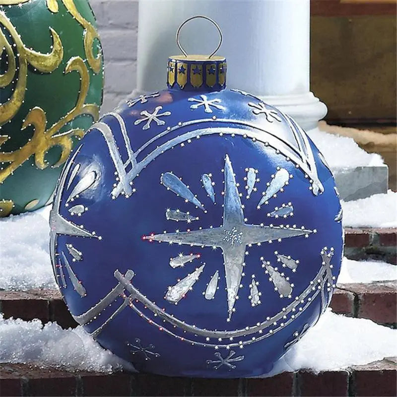 5/3/1pcs Christmas Decoration Outdoor Inflatable Decorated PVC 60cm Big Large Ball Xmas Tree Decor Ball Without Light Ornament