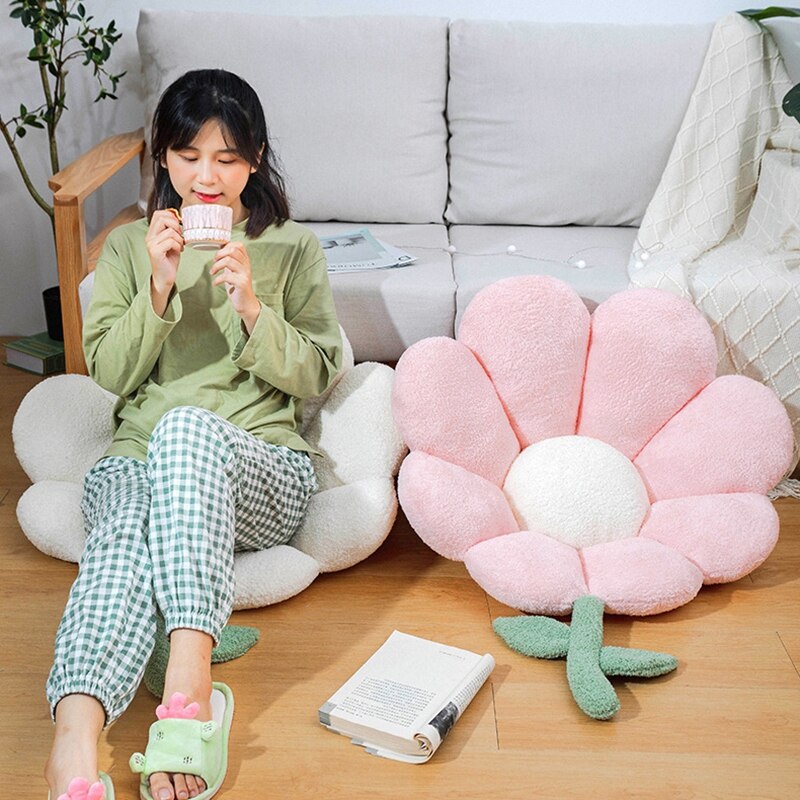 Ins Flower Waist Cushions Backrest Sofa Pillow Soft Office Chair Seat Cushion Lumbar Pad Pillow Birthday Gift Home Decor