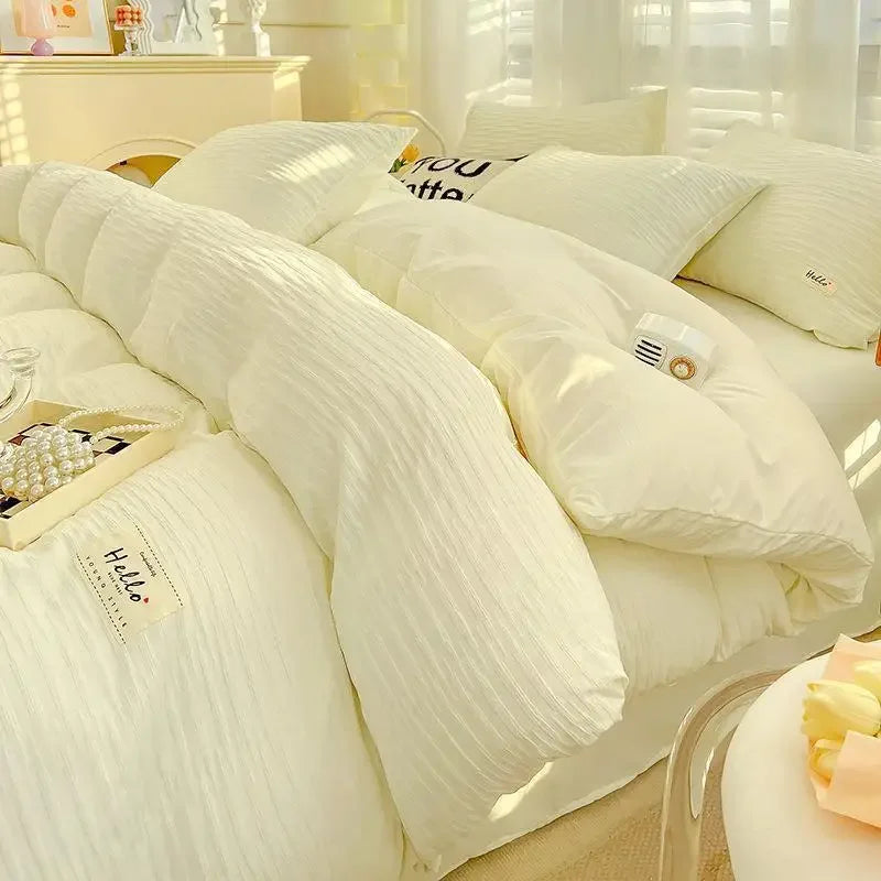 King Size Bedding Set Luxurious And Comfortable Set 3/4pcs With Down Duvet Covers Bed Sheets And Pillowcases King Size Bed Set