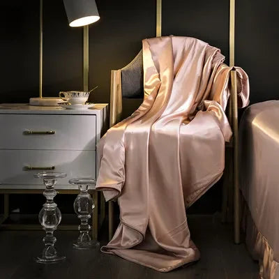 100% Mulberry Silk Duvet Cover 22MM Solid Color Silk Bedding