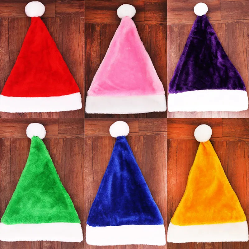 1PC New Year Adult Santa Hat Christmas Hat Props Pink Hat Personalized Hat Santa Hat Christmas Party X-Mas Party Hat