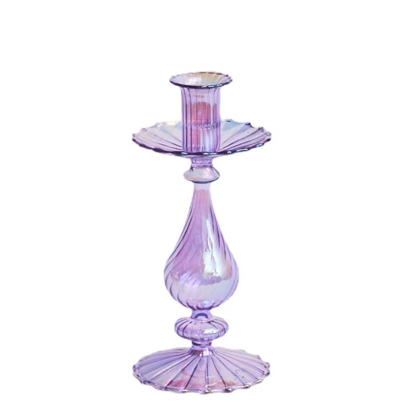 1pc Floriddle Glass Vases Nordic Candlestick Wedding Decoration Christmas Decoration Candle Stick Holder Home Decor Flower Vase