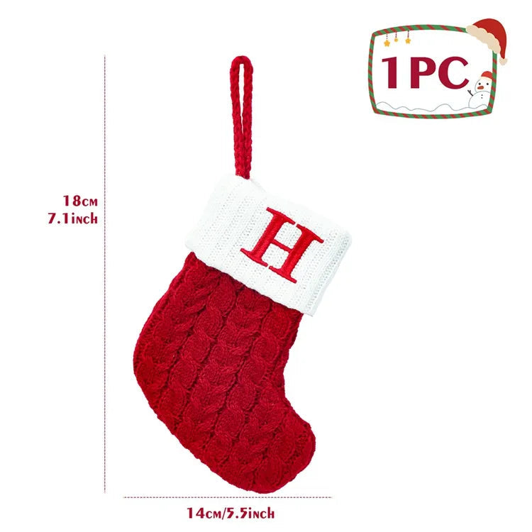 Christmas Alphabet Knitting Socks Christmas Tree Ornaments Christmas Decorations For Home 2023 Navidad Noel Xmas Gift