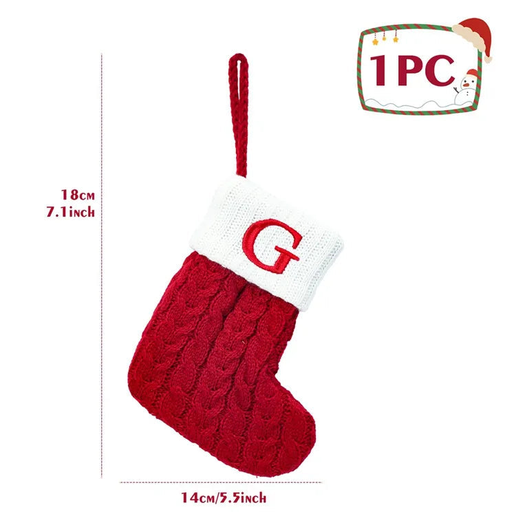 Christmas Alphabet Knitting Socks Christmas Tree Ornaments Christmas Decorations For Home 2023 Navidad Noel Xmas Gift