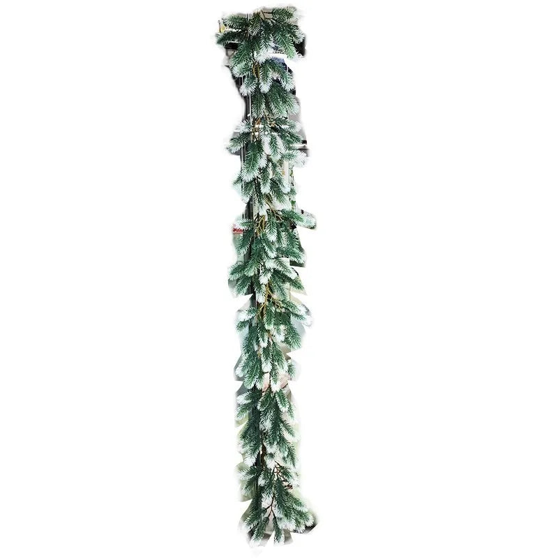 Artificial Green Plants New Year Christmas Garland Wreaths Home Party Decoration Pine Tree Rattan Hanging Ornament For Kids