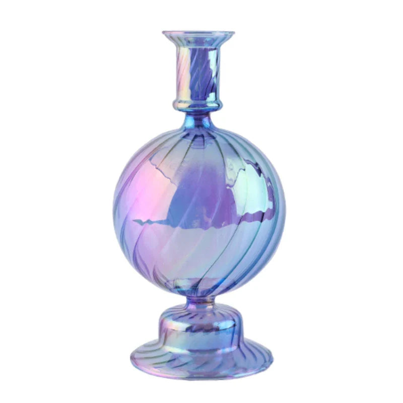 1pc Floriddle Glass Vases Nordic Candlestick Wedding Decoration Christmas Decoration Candle Stick Holder Home Decor Flower Vase