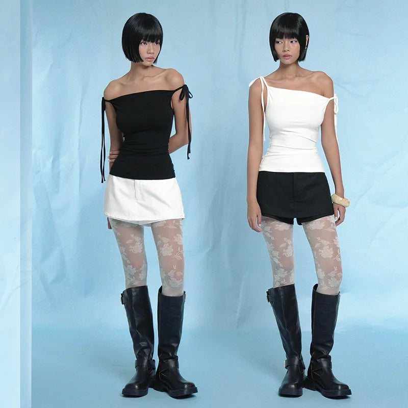 Tie Up String Cami Top