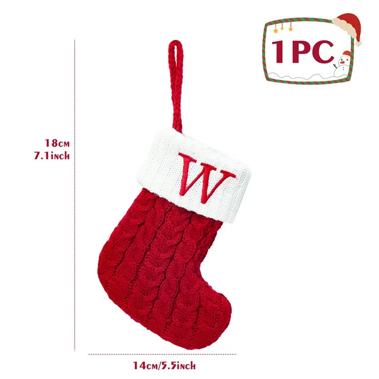 Christmas Alphabet Knitting Socks Christmas Tree Ornaments Christmas Decorations For Home 2023 Navidad Noel Xmas Gift