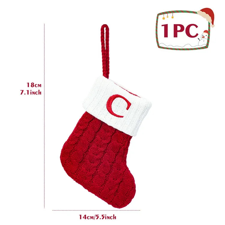 Christmas Alphabet Knitting Socks Christmas Tree Ornaments Christmas Decorations For Home 2023 Navidad Noel Xmas Gift