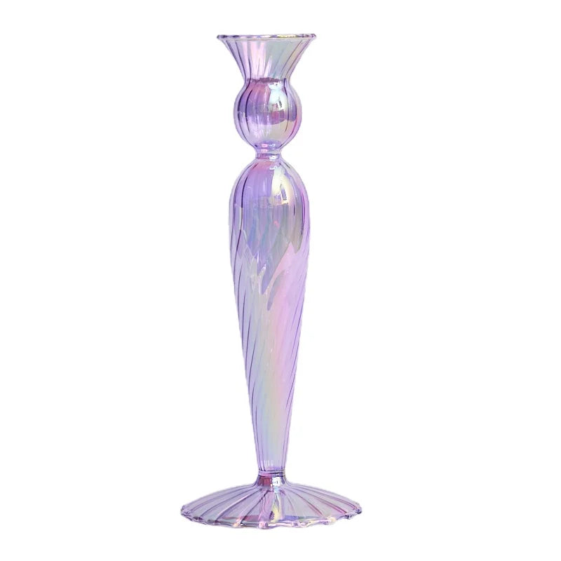 1pc Floriddle Glass Vases Nordic Candlestick Wedding Decoration Christmas Decoration Candle Stick Holder Home Decor Flower Vase