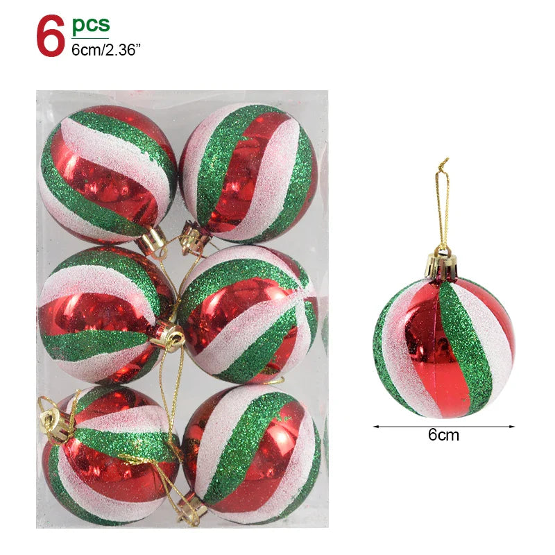 1box Christmas Balls Christmas Tree Ornaments Ball Xmas Hanging Tree Pendants Home Party Decor New Year Gift Noel Navidad